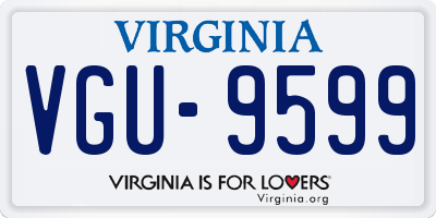 VA license plate VGU9599