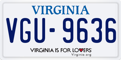 VA license plate VGU9636