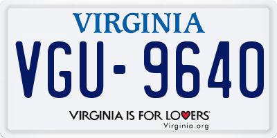 VA license plate VGU9640