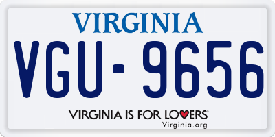 VA license plate VGU9656