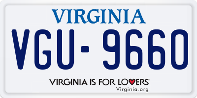 VA license plate VGU9660