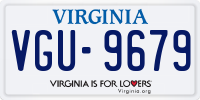 VA license plate VGU9679