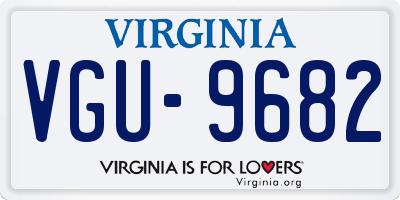 VA license plate VGU9682