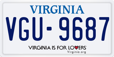 VA license plate VGU9687