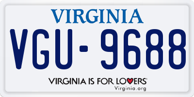 VA license plate VGU9688
