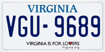 VA license plate VGU9689