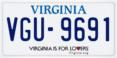 VA license plate VGU9691