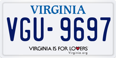 VA license plate VGU9697