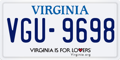 VA license plate VGU9698