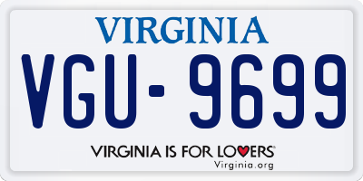 VA license plate VGU9699