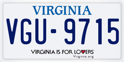 VA license plate VGU9715