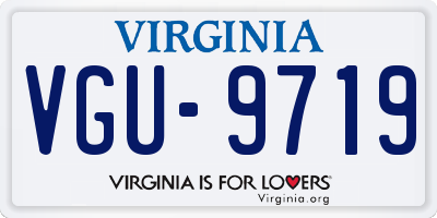 VA license plate VGU9719