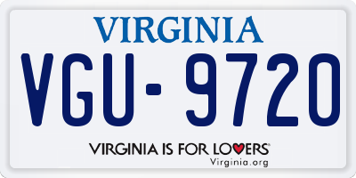 VA license plate VGU9720