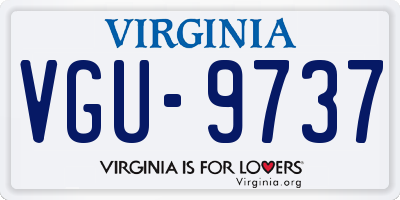 VA license plate VGU9737