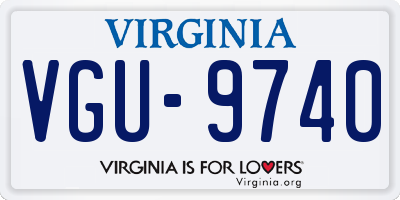 VA license plate VGU9740