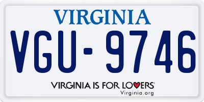 VA license plate VGU9746