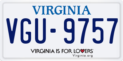 VA license plate VGU9757