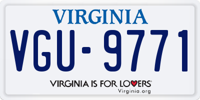 VA license plate VGU9771