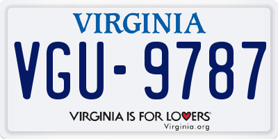 VA license plate VGU9787