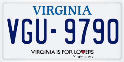 VA license plate VGU9790