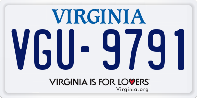 VA license plate VGU9791