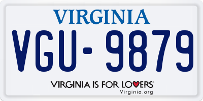 VA license plate VGU9879