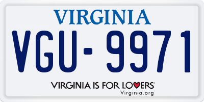 VA license plate VGU9971