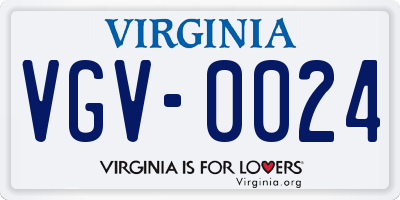 VA license plate VGV0024