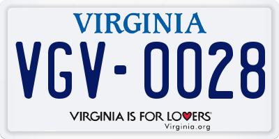 VA license plate VGV0028