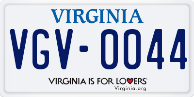 VA license plate VGV0044