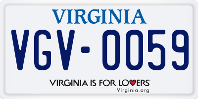 VA license plate VGV0059