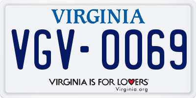 VA license plate VGV0069