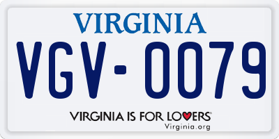 VA license plate VGV0079