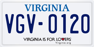 VA license plate VGV0120