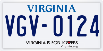 VA license plate VGV0124