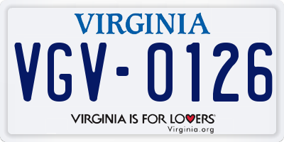 VA license plate VGV0126