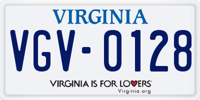 VA license plate VGV0128