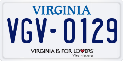 VA license plate VGV0129