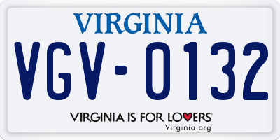 VA license plate VGV0132