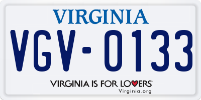 VA license plate VGV0133