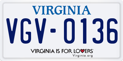 VA license plate VGV0136