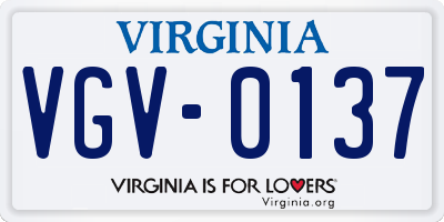 VA license plate VGV0137