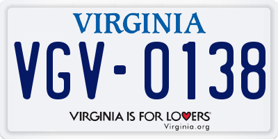 VA license plate VGV0138