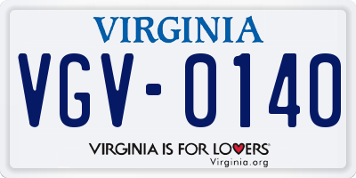 VA license plate VGV0140