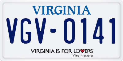 VA license plate VGV0141