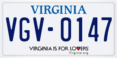 VA license plate VGV0147