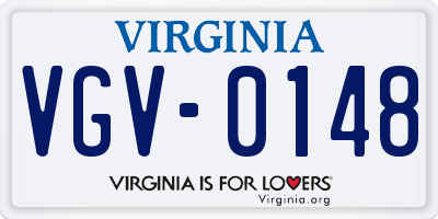 VA license plate VGV0148