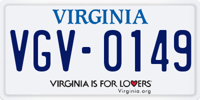 VA license plate VGV0149