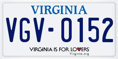 VA license plate VGV0152