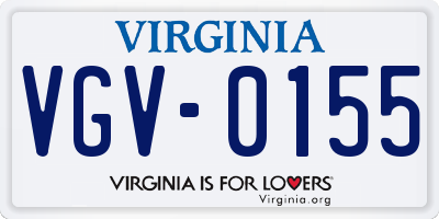 VA license plate VGV0155